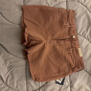 Universal Thread Rust-Tone High Rise Raw Hem Jean Shorts